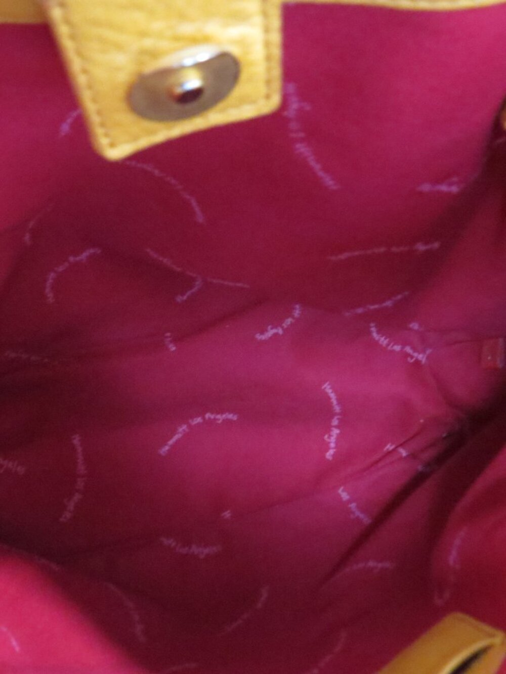 Hammitt Oliver Embossed Leather Tote Bag Yellow Golden Stud Detail, Dust Bag - Picture 11 of 16